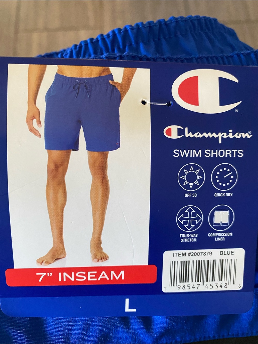Champion Men’s Royal Blue Swim Trunks Large